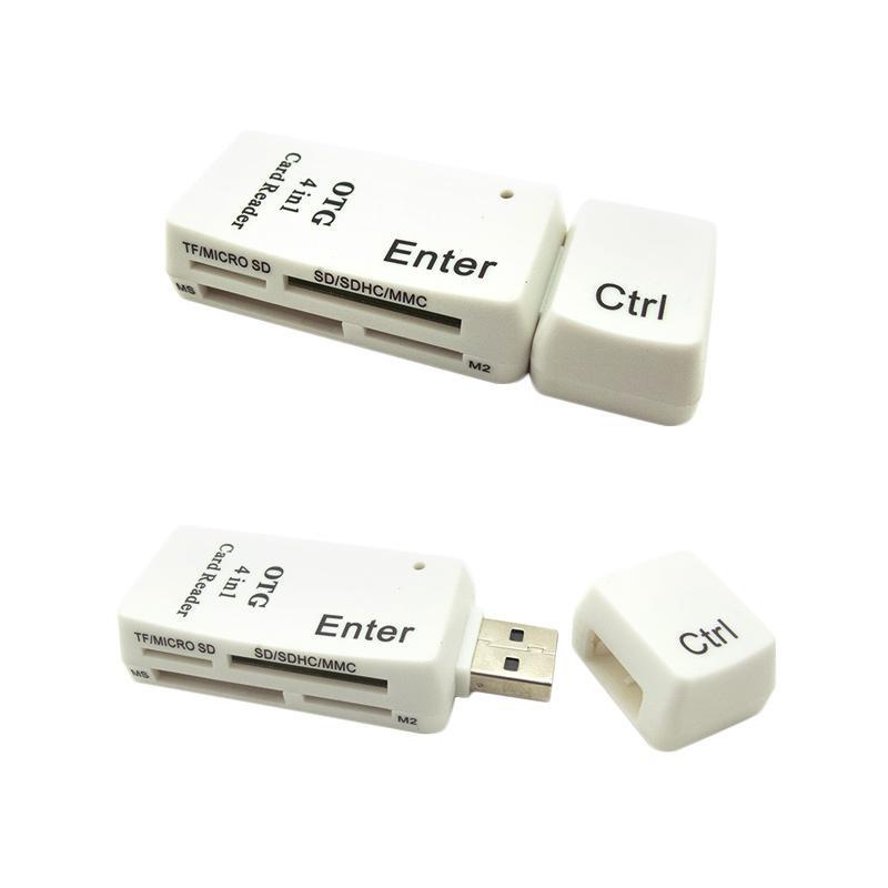 OTG Smart Card Reader 4in1 Model Ctrl Enter Untuk HP Dan PC