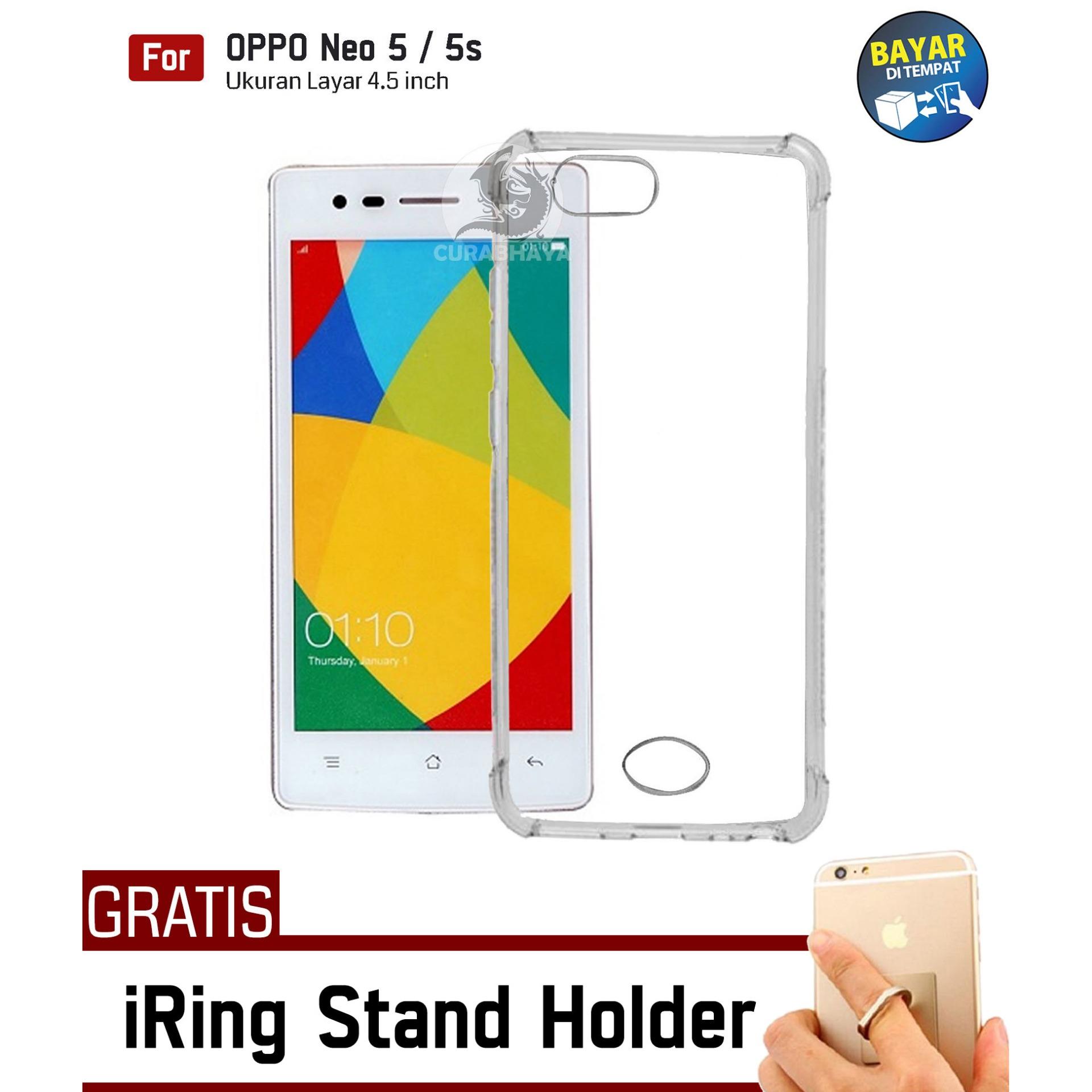 AirShock Oppo Neo 5 / 5s / A31 / A31T | Anti Crack Premium Softcase Cushion ShockProof + Gratis Free iRing Stand