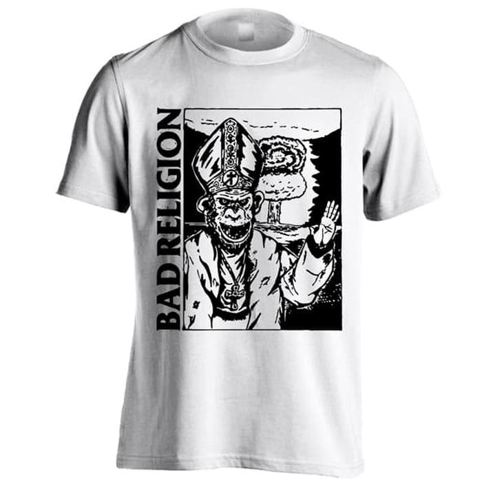 Kaos Band Bad Religion C01 Warna Putih Ukuran S - XXL Baju Distro