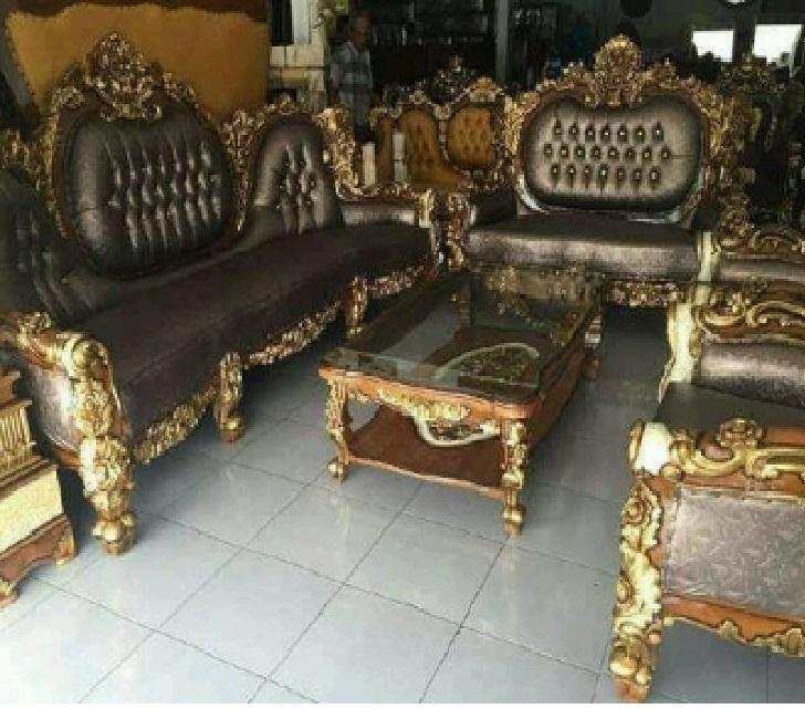 1,Set Kursi Sofa Tamu Klasic Ukir Kayu Jati Jepara - Minat Chat Whatsapp:083131380927. Toko Kami