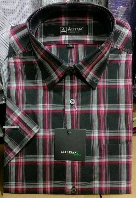 Best Seller!! Kemeja Pria Alisan Pendek Reguler 2 Warna Basic Casual (Cek Info ) - ready stock