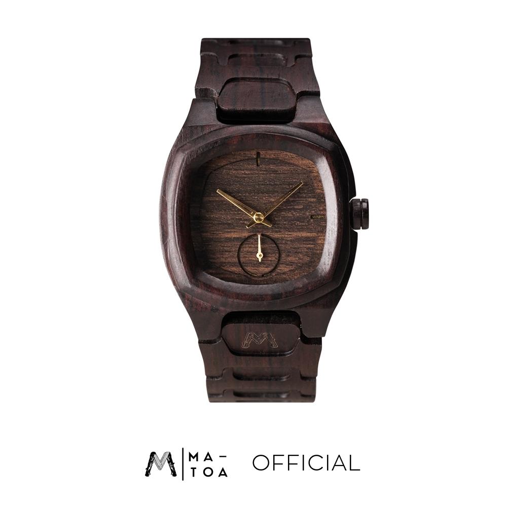 Matoa Way Kambas Jam Tangan Kayu Pria/Wanita/Unisex - Ebony
