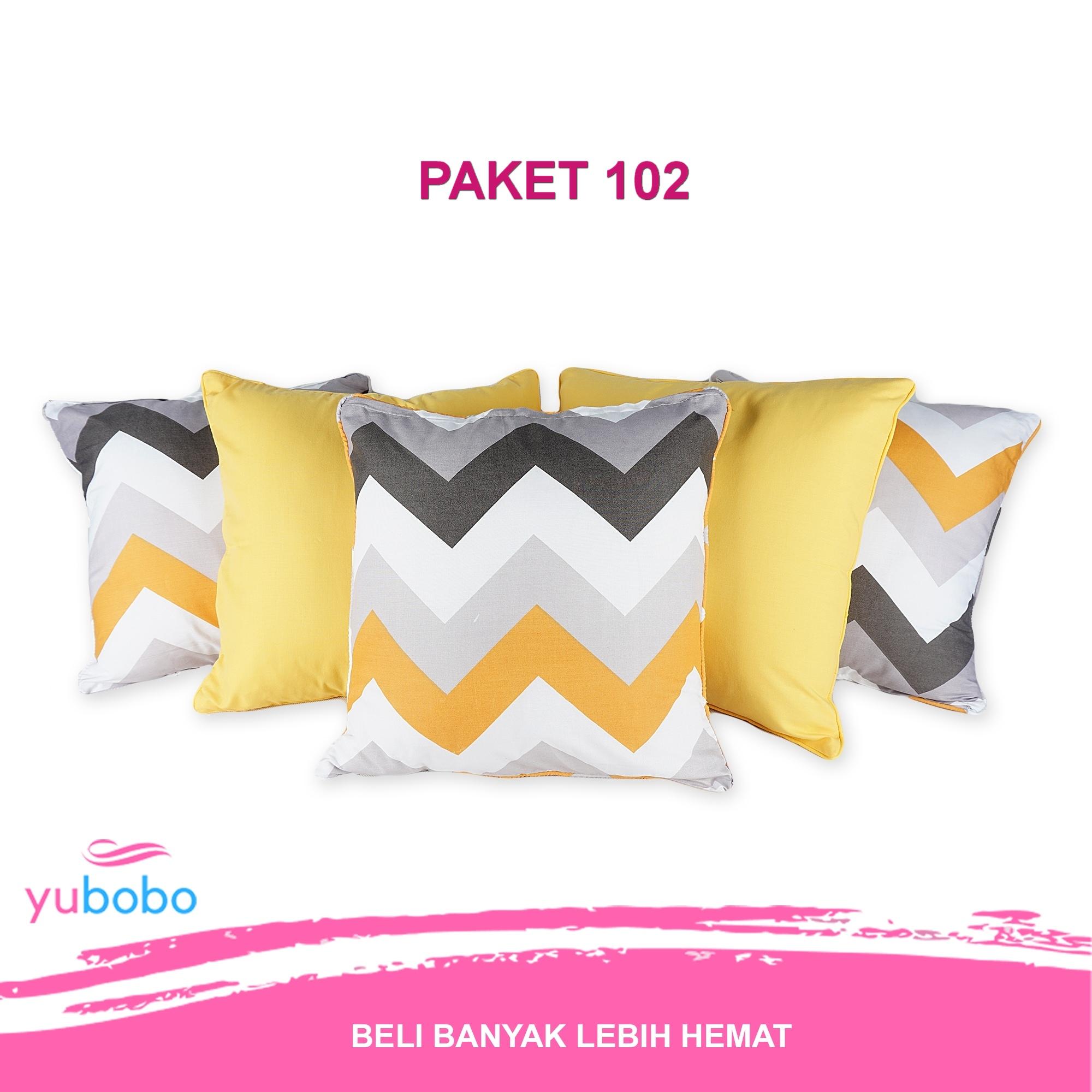 Paket Sarung (1 Set/5 Pcs) Sarung Bantal Sofa/ Kursi / Tamu / Sopa Promo (Hanya Sarung) - Yubobo