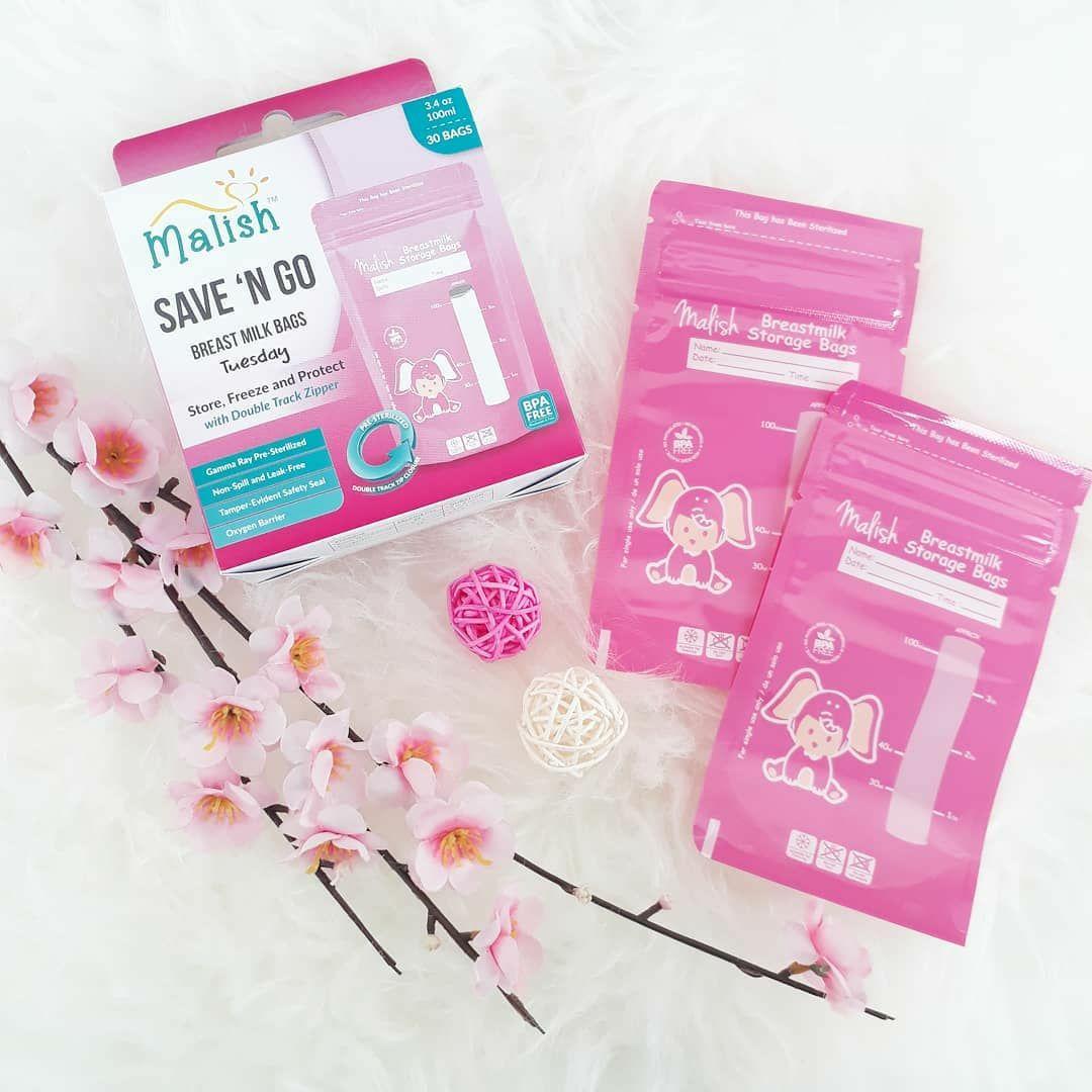 Malish Kantong ASI Save ‘N Go Breastmilk Bags 100ml - Storage Penyimpan ASIP : Warna Pink