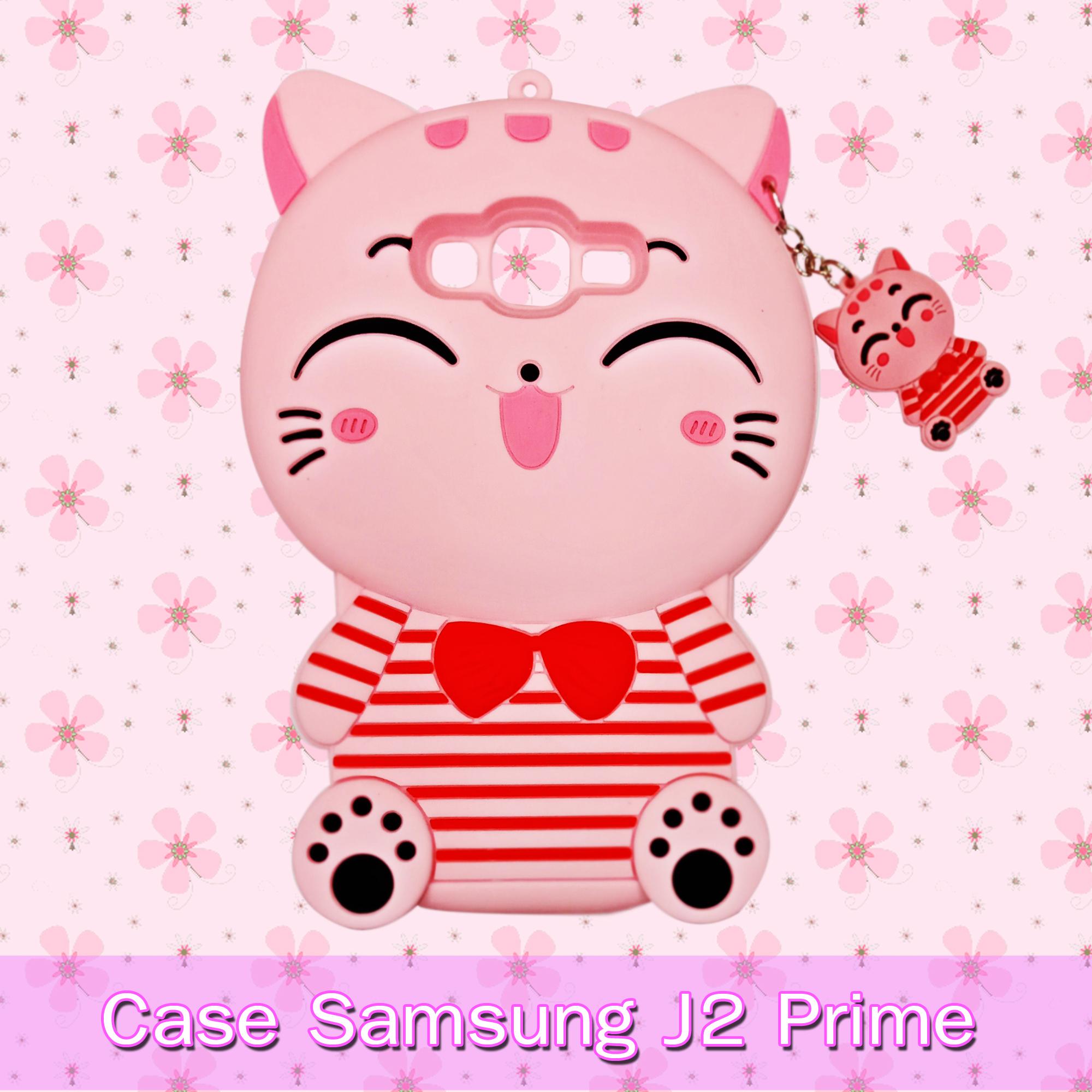Softcase Silicon Cat Pink Phone Case New Samsung Galaxy J2 Prime