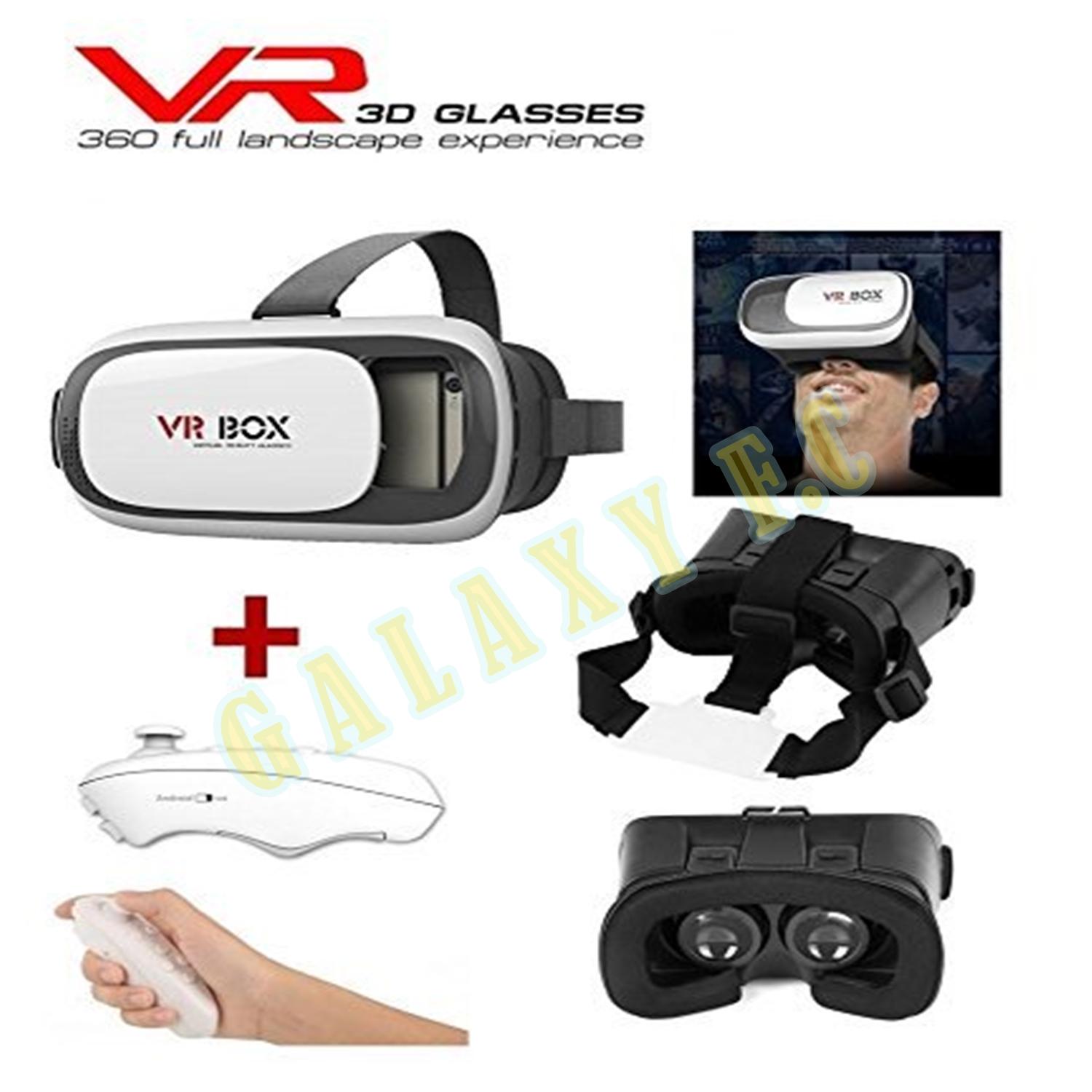 VR Box 2.0 Virtual Reality Smart Glasses Kacamata Virtual Hp 360 For All Handphone Android + Remote Control
