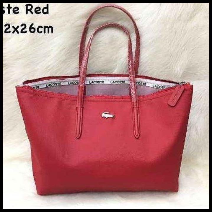 GROSIR! - TAS WANITA IMPORT BRANDED KERJA MURAH CEWEK BAGUS LACOSTE MOTIF POLOS --- TAS TERMURAH