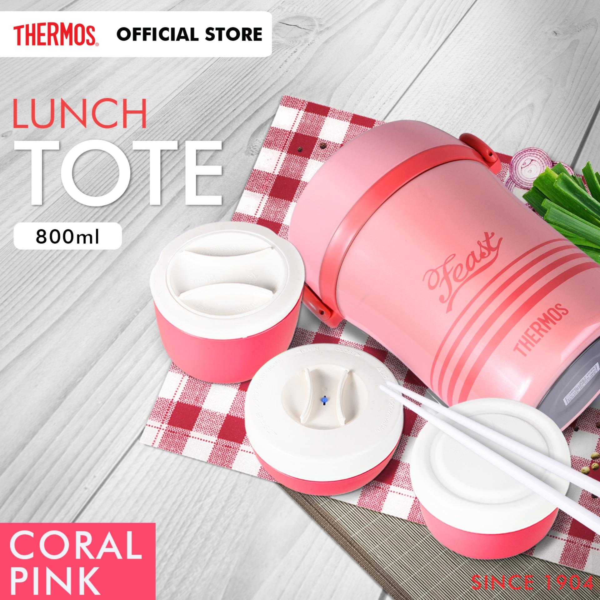 Thermos Vacuum Lunch Tote Insulated Coral Pink (JBC-801-CP)