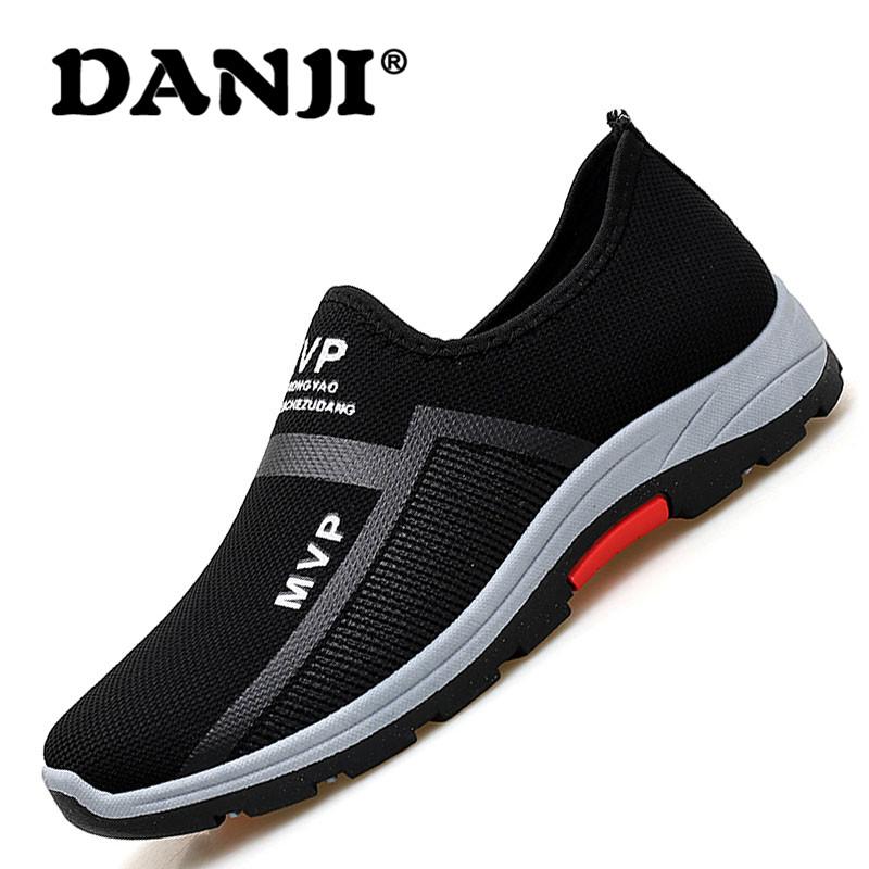 DanJi Baru Pria Kasual Sneakers Berjalan Sepatu Malas Nyaman Mengemudi Sepatu Olahraga Sepatu Atletik Untuk Pria Slip-On Loafers Moccasin