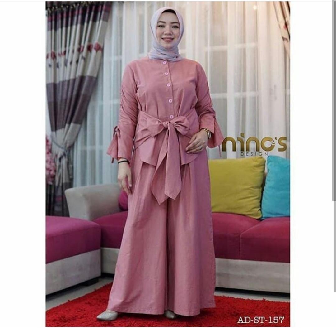WL ANGELINA SETELAN PINK FASHION MUSLIM TRENDY HIJUB