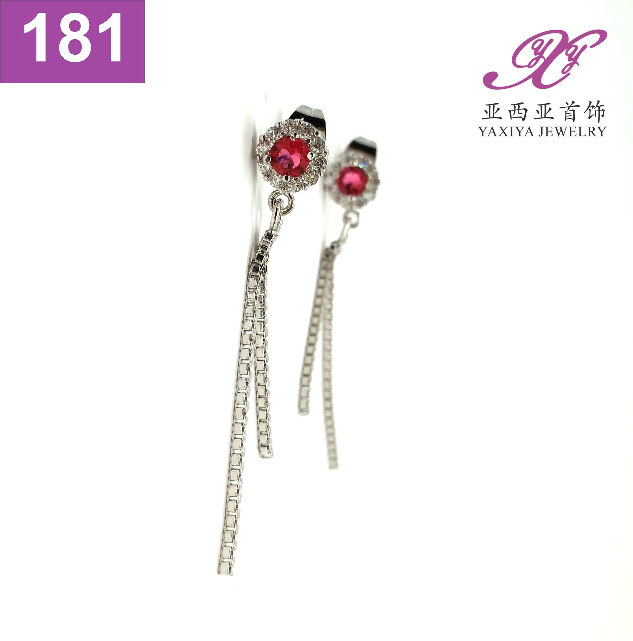 Anting Tusuk Permata Emas putih Perhiasan imitasi Yaxiya Jewelry 181