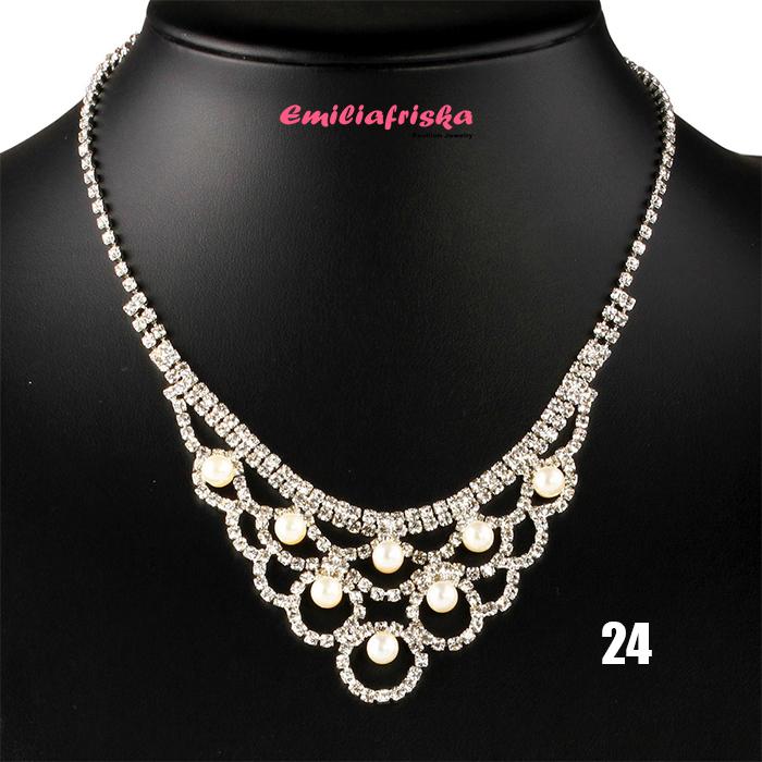 Kalung Set Perhiasan Pengantin Aksesoris Murah Kalung Hijab Wanita