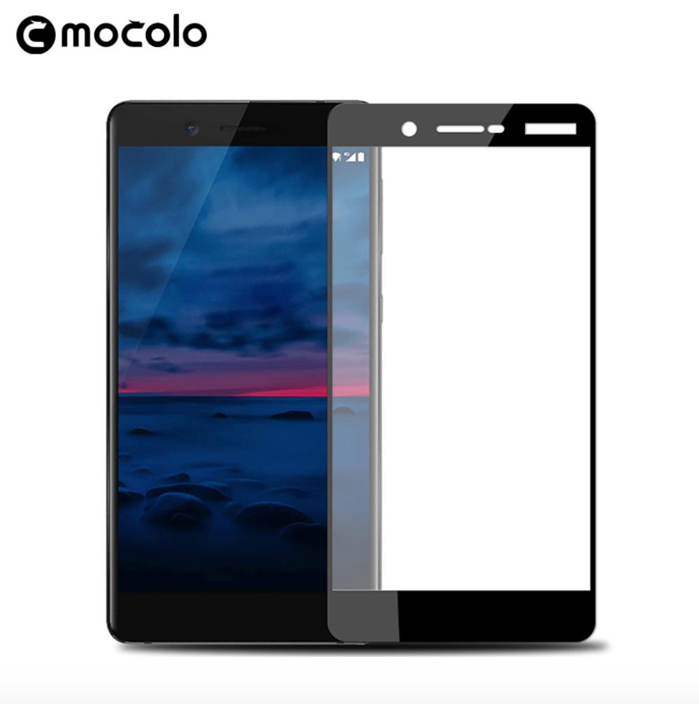 MOCOLO FULL COVER WARNA 2,5D Tempered Glass Nokia 7+/ 7 Plus - Hitam