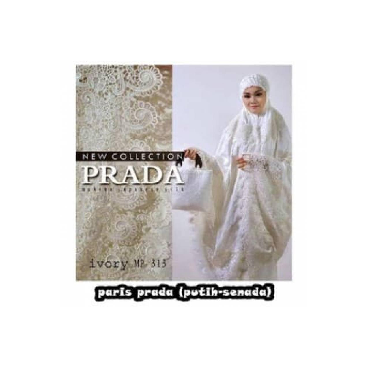Ria Collection New Mukena Dewasa Bahan Prada Putih Senada
