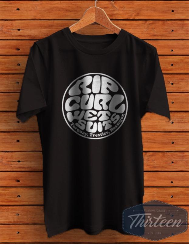 Kaos Baju Rep Rip Curl 1 Kualitas Distro - Hitam