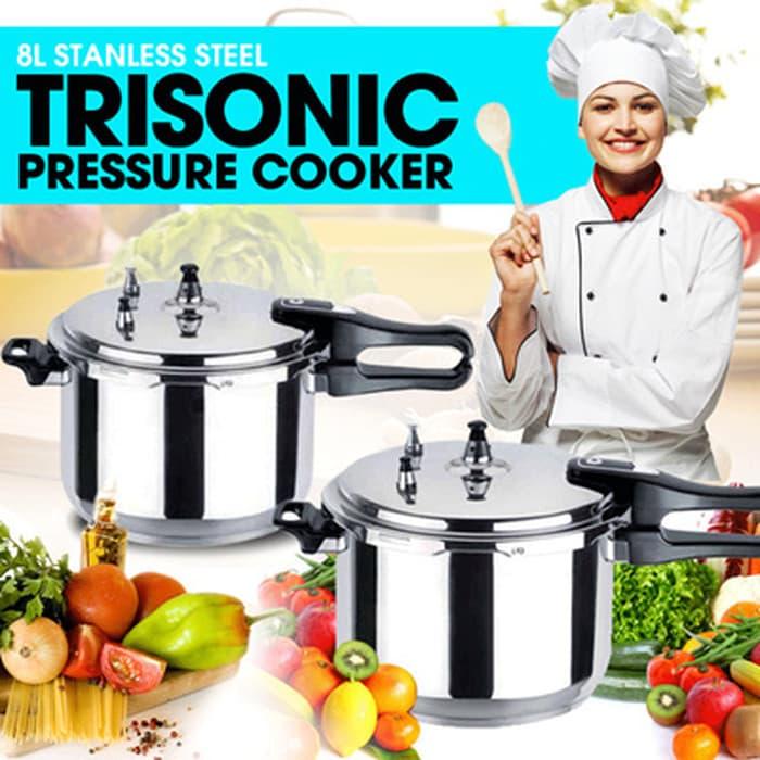 HARGA PROMO!!! TRISONIC Panci presto bagus 8 liter spt pressure cooker oxone ox 2008 - k1mEG2