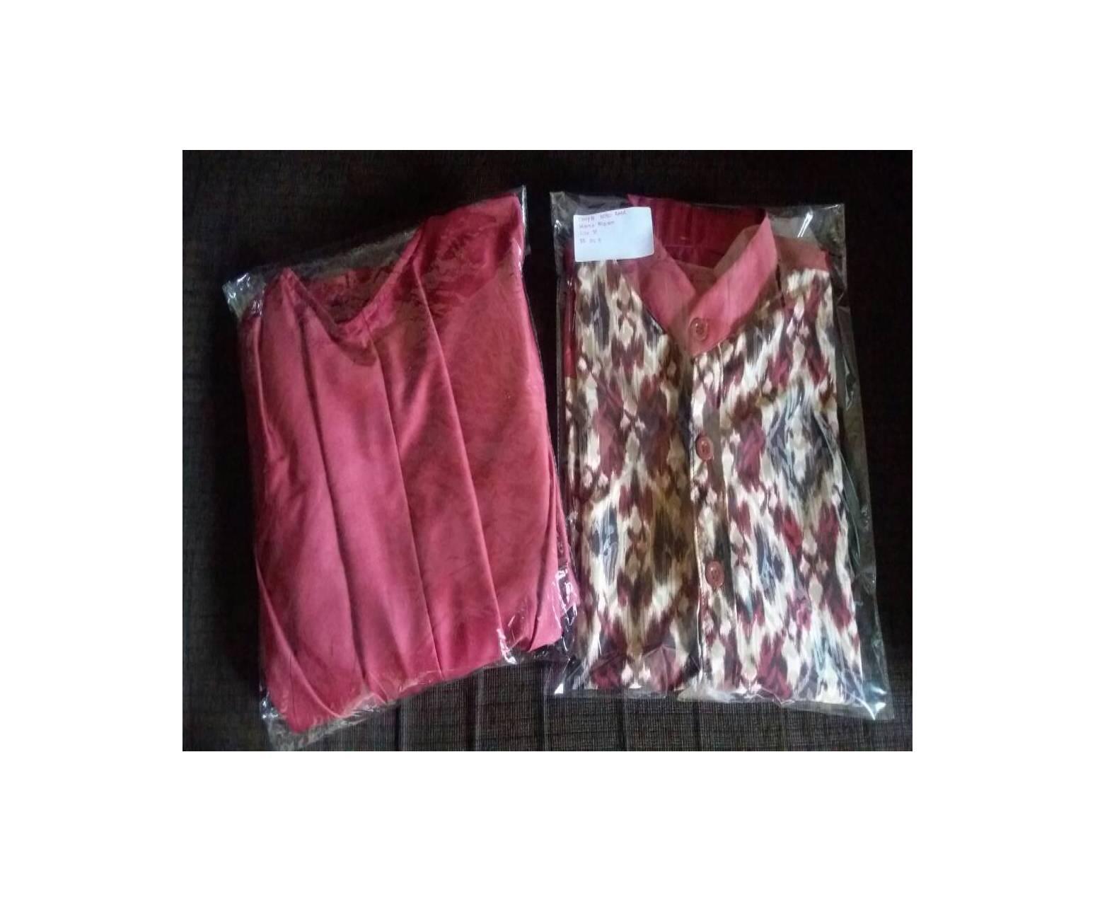 koko ayah+kaftan ibu+kaftan anak+pasmina