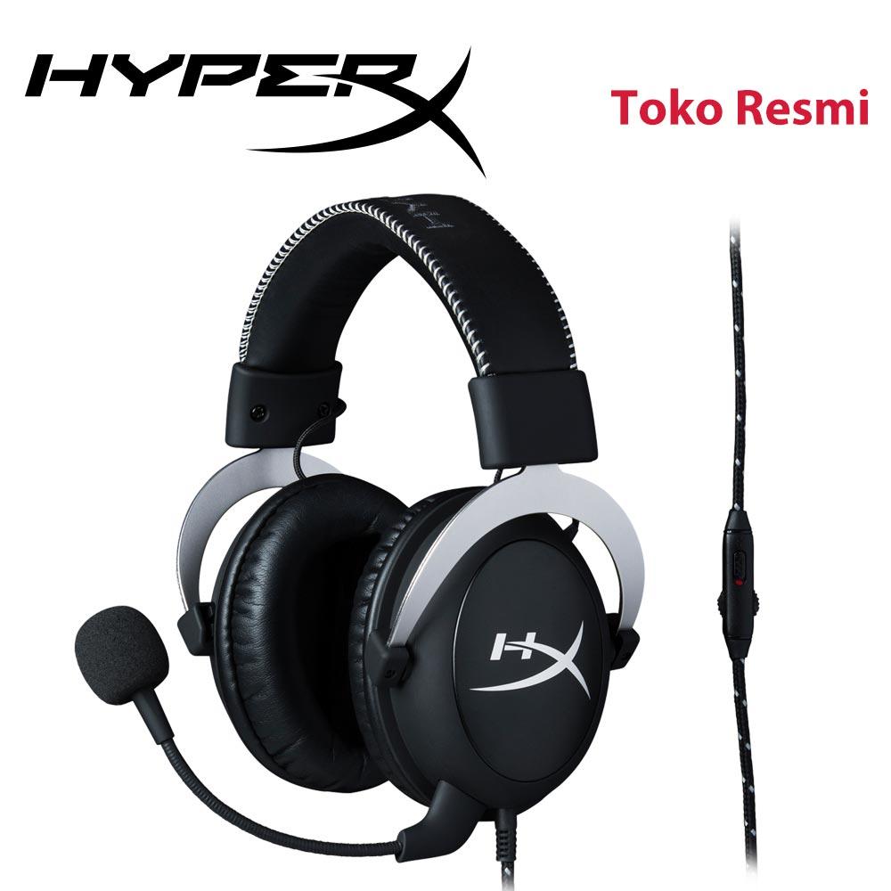 Headset Gaming HyperX Cloud Silver untuk PC, PS4, Xbox One, Mobile (HX-HSCL-SR/NA)