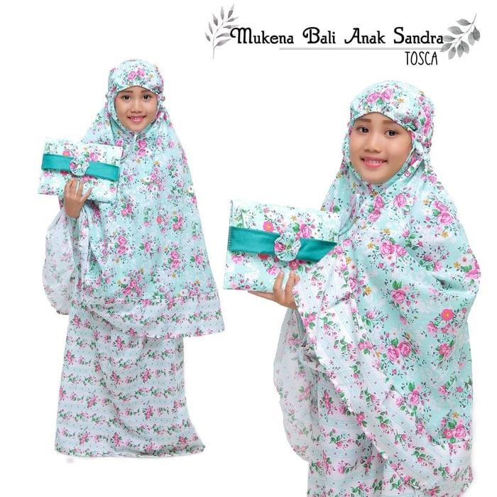 MUKENA BALI ANAK SANDRA UNGU USIA 7-8 THN / MUKENA BALI/MUKENA ANAK/MUKENA ADEM