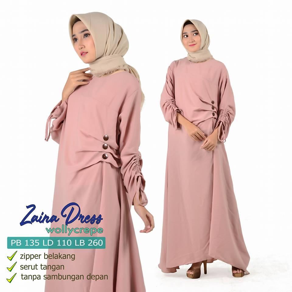 zaina dress / busana muslimah / gamis terbaru