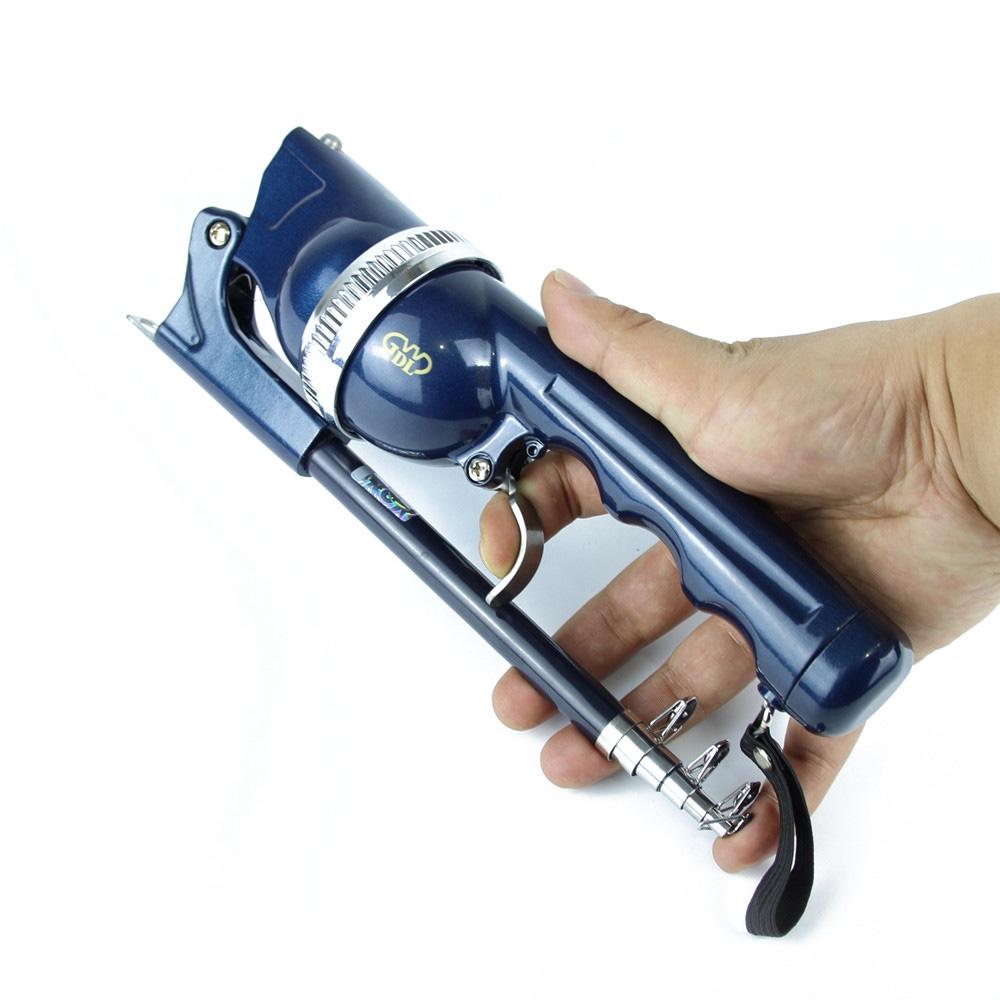 Joran Pancing Foldable Telescopic Fishing Rod 1.3M - Blue