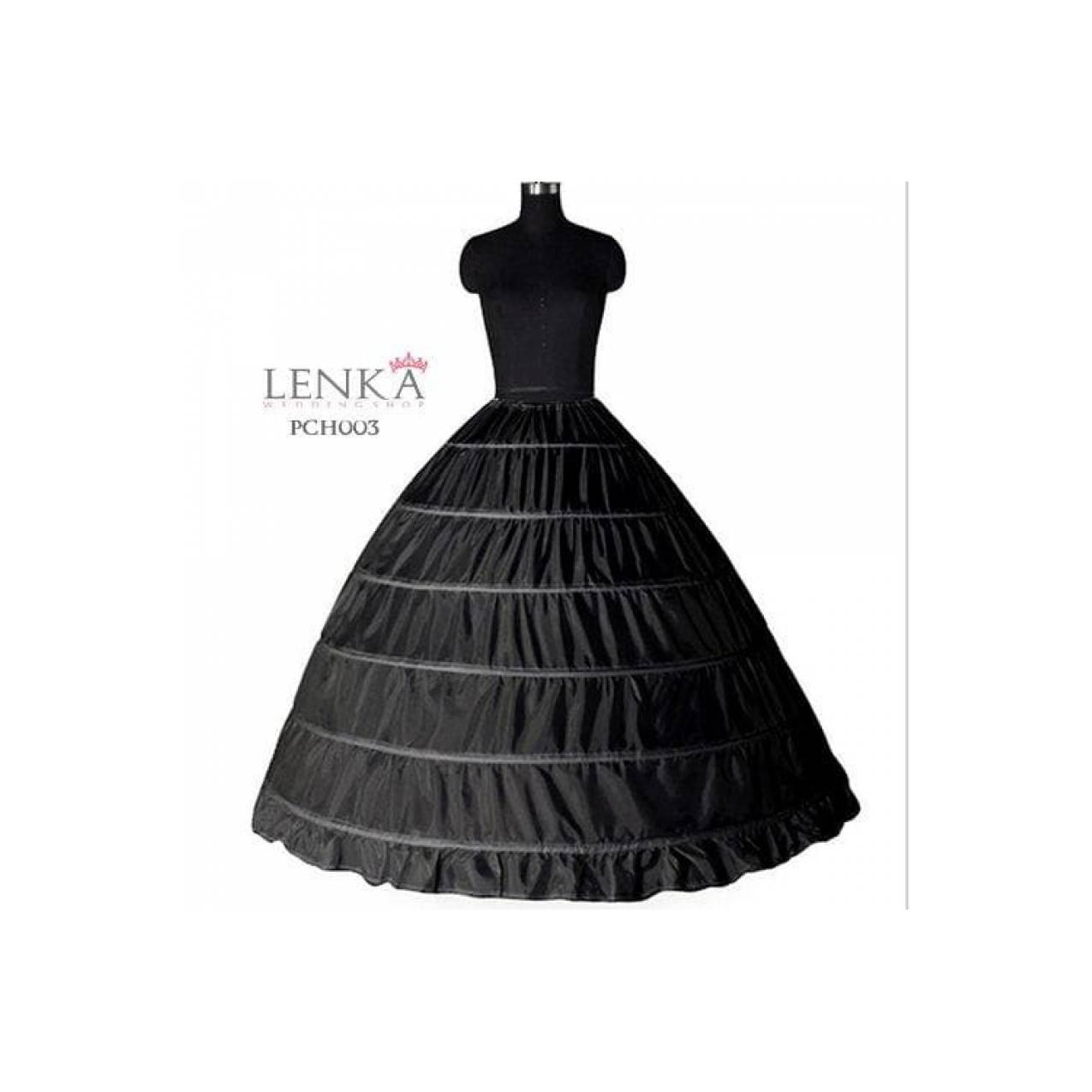 Petticoat Gaun Pengantin l Rok Pengembang Ball Gown Hitam (6 Hoop Ring