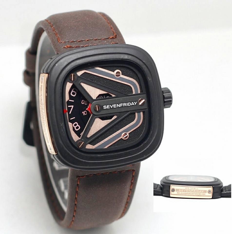 jam tangan sevenfriday pria-jam tangan pria tali kulit-lengkap dengan box-765