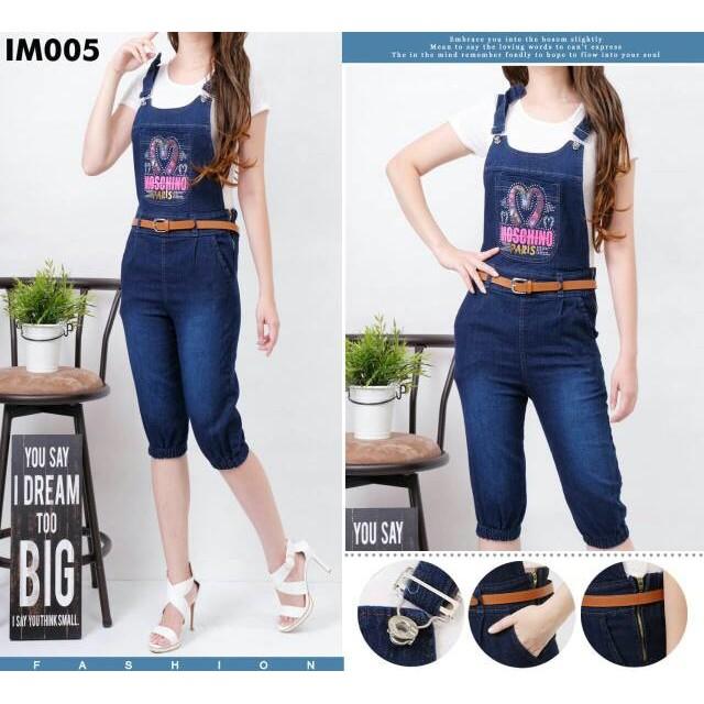 Celana Kodok Jogger Selutut 3 Per 4 Jeans Anak Abg Dewasa With Inner - Pebnxo