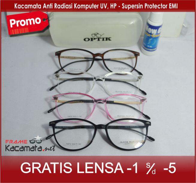 Frame Kacamata Oliver 72072 + Lensa minus/plus/cilinder untuk perempuan dan wanita Kacamata Baca Gaya