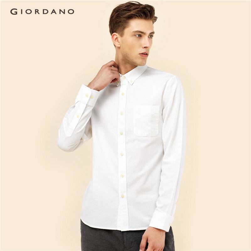 Giordano Men Oxford single pocket shirt 01047035
