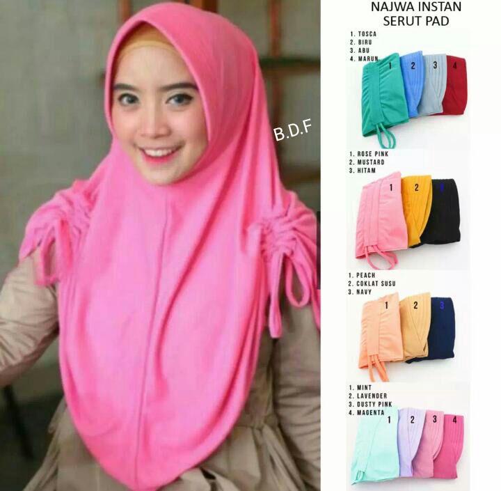 Hijab Najwa PAD/PED Serut / Jilbab Instan Kerudung Khimar Instan Simple - Terlaris Hijab Najwa PAD/PED Serut / Jilbab Instan Kerudung Khimar Instan Simple - Terlaris