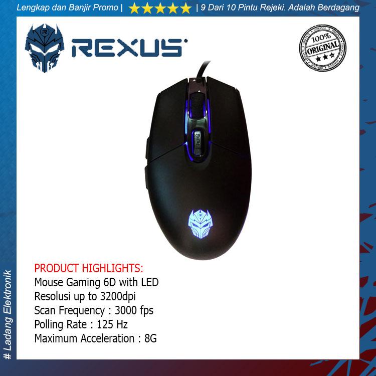 Rexus Xierra G9 RXM-G9 USB Gaming Mouse 6D with LED