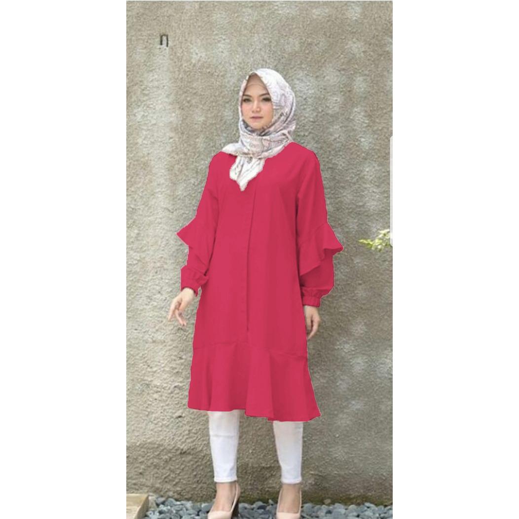 Trexco FASHION TUNIK VERANDA / TUNIK WANITA / TUNIK LENGAN PANJANG / BAJU MUSLIM / TUNIK MUSLIM (4 Warna)