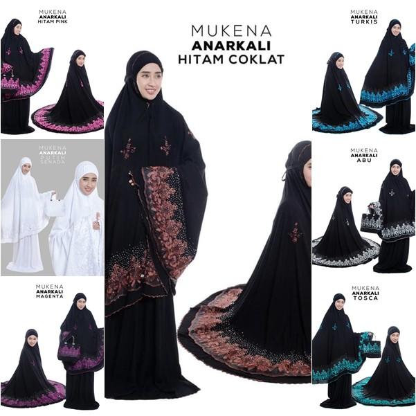 MUKENA TAS BEHEL ANARKALI - MUKENA BORDIR RAYON SUPERANARKALI TAS BEHEL HOT PROMOMUKENA PENGANTIN HITAM COKLAT