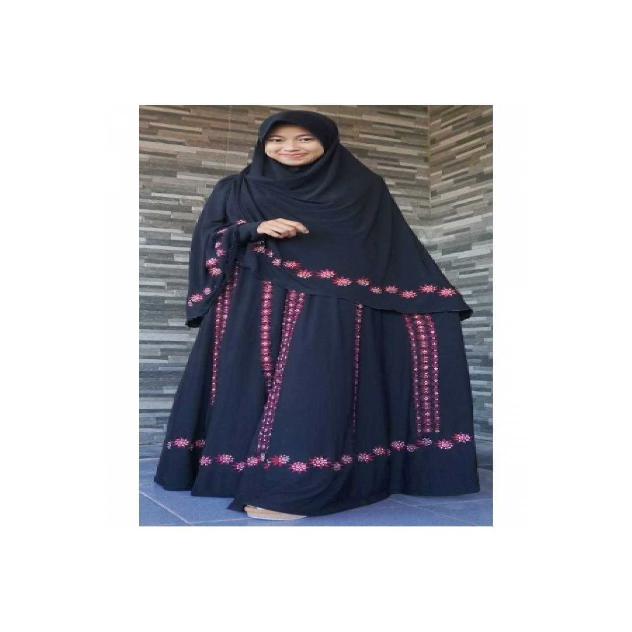 Gamis Syar'i Jersey Bordir Iwakuni GI9834