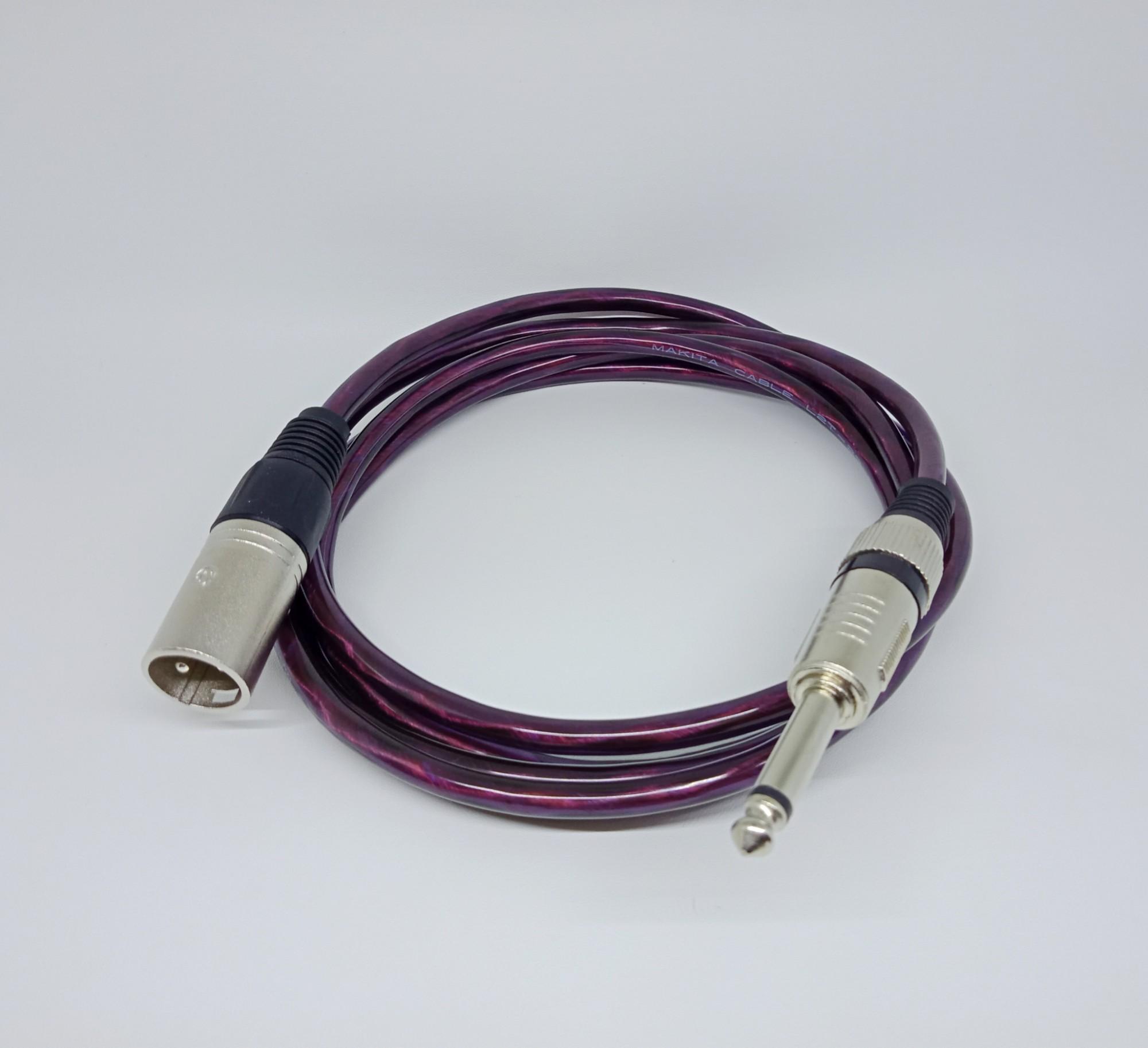 kabel mic/XLR male 3pin(canon) to 6,3mm mono jack makita Original 2 M