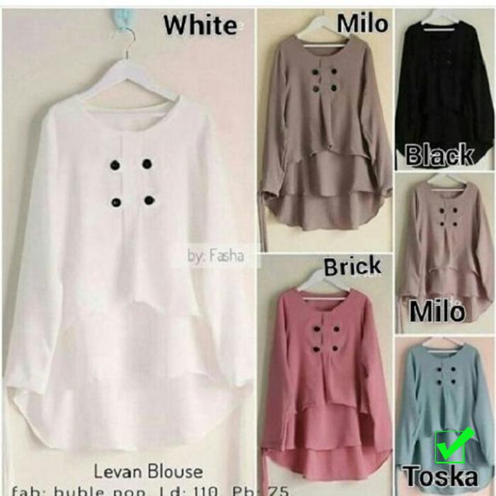 Atasan Wanita - Tunik - Atasan Wanita - Baju Muslim - Blus Muslim - Levan