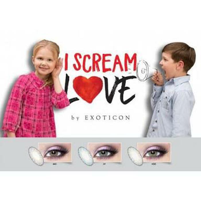 SALE - softlens x2 exoticon big eyes diameter besar 15.50 mm ready minus