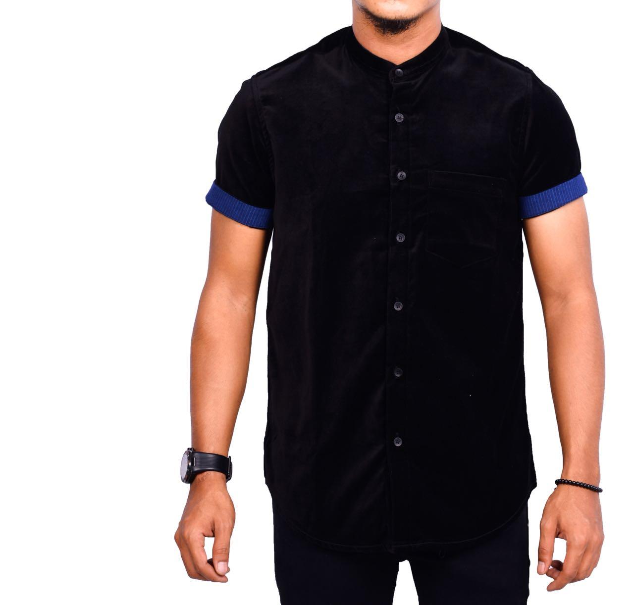 Bsg_Fashion1 Kemeja Pria Hitam Polos Kedoray Kerah Sanghai Lengan Pendek/Kemeja Pantai/Kemeja Pria/Kemeja Batik Pria/Kemeja Flanel/Kemeja Man/Kemeja Casual/Kemeja Formal/Kemeja Katun/Kemeja Polos/Kemeja Kotak-Kotak/Kemeja Distro 1988
