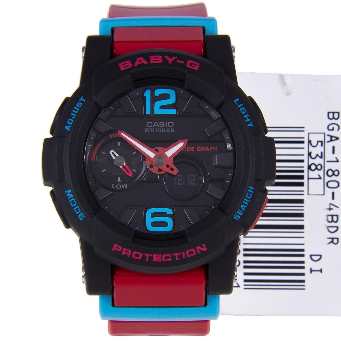 JAM TANGAN FASHION WANITA - CASIO BABY G - BGA 180-4B (RED)