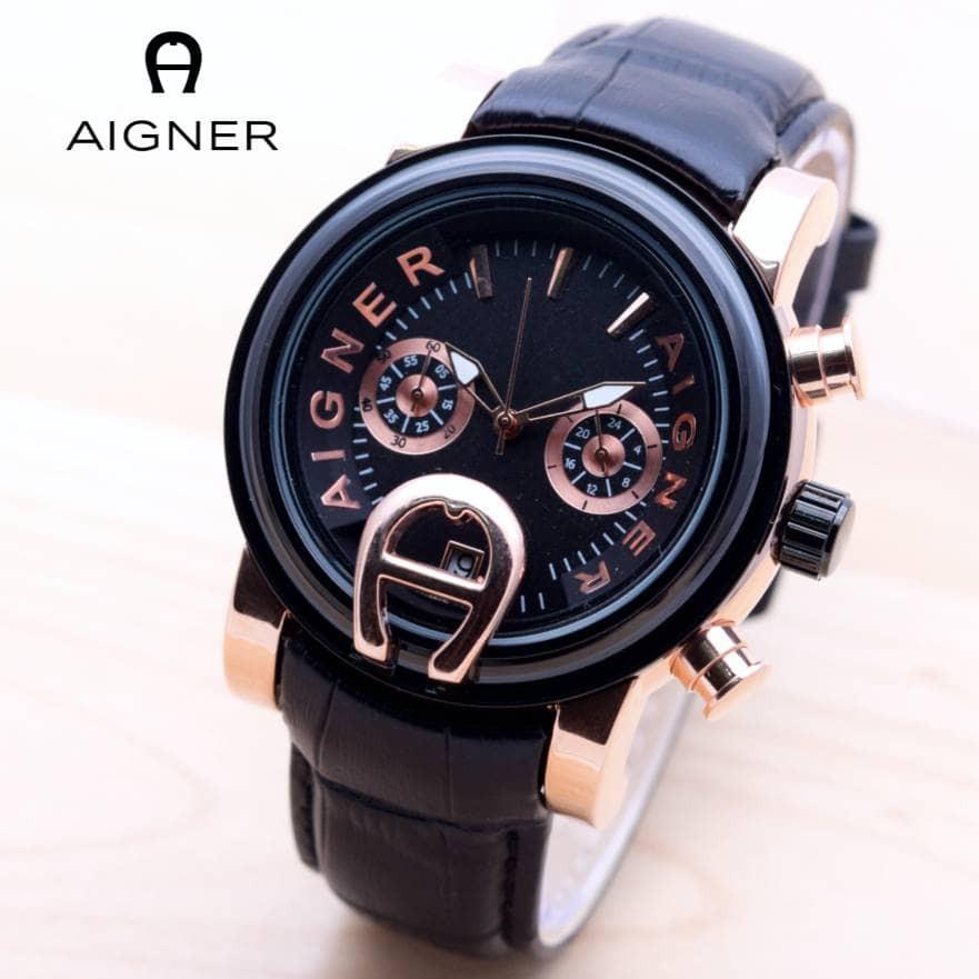Jam Tangan Pria Aigner Baridona Chrono Kulit Body Rose