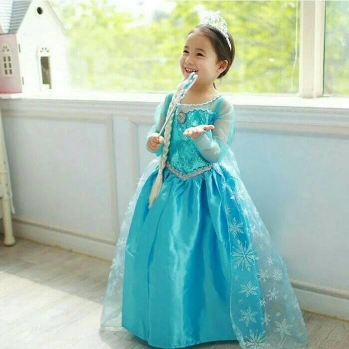 Baju Dress Gaun Baju anak Frozen gaun pesta Gaun barbie
