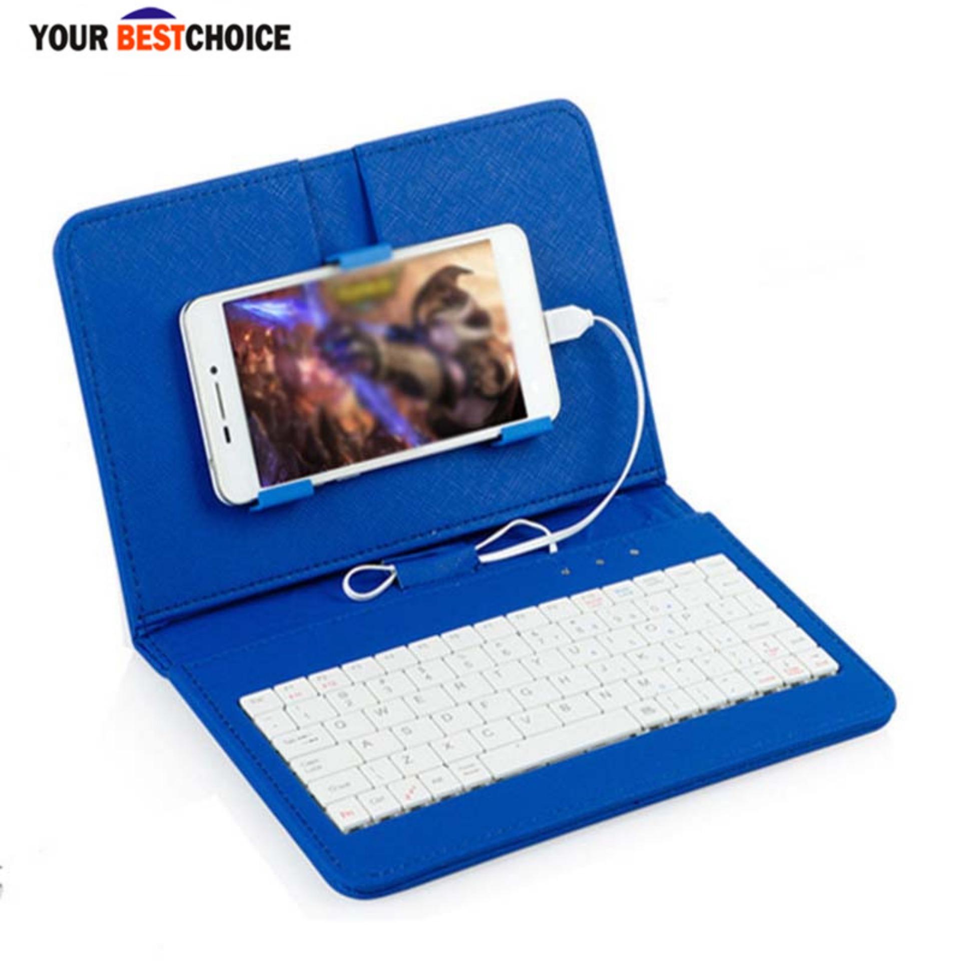 YBC Indah Kabel Keyboard dengan Sarung Pistol Case untuk Ponsel Android 4.2-6.8 Inch-Intl