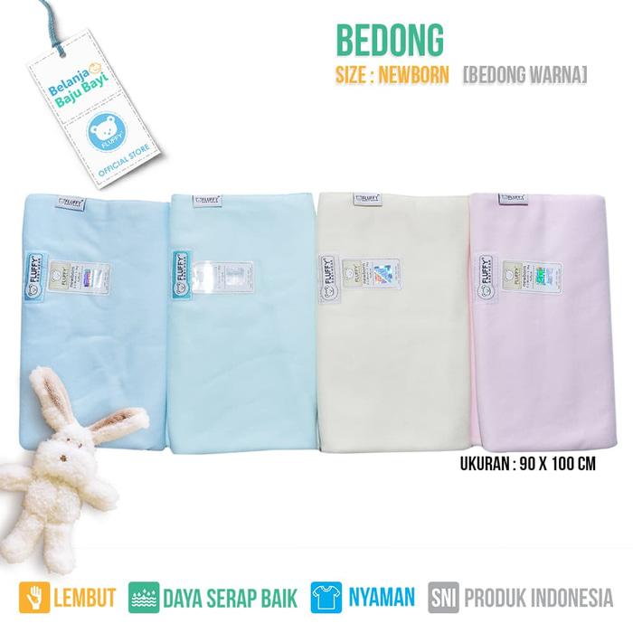 BEDONG BAYI FLUFFY ( Isi 2Pcs ) - BDG - WARNA NEWBORN