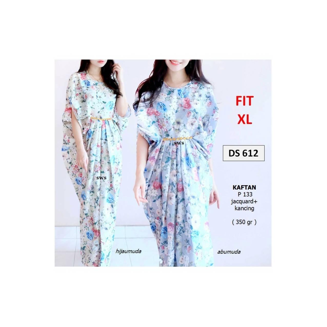 KAFTAN MUSLIM BUNGA IDUL FITRI BAJU MUSLIM WANITA MODERN MURAH