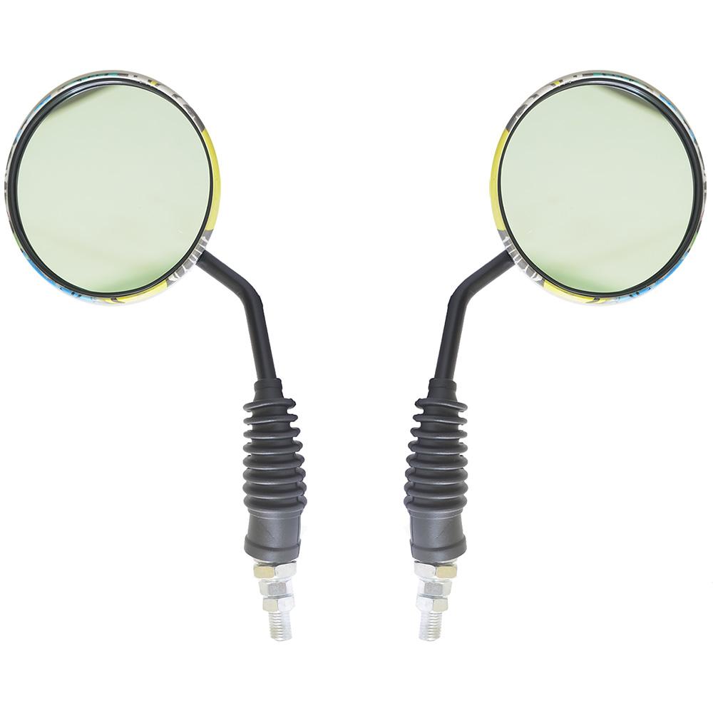 RajaMotor Spion Yamaha dan Honda Model Bulat Lipat - Biru Carbon - Aksesoris Motor - Variasi Motor