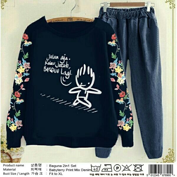 J&C Setelan Jalan Aja / Setelan Kaos Wanita / Baju Santai / Setelan Wanita / Kaos Cewek / Celana Panjang Wanita/ Kaos Panjang Wanita / Celana Joger Wanita / Setelan Celana Jogger