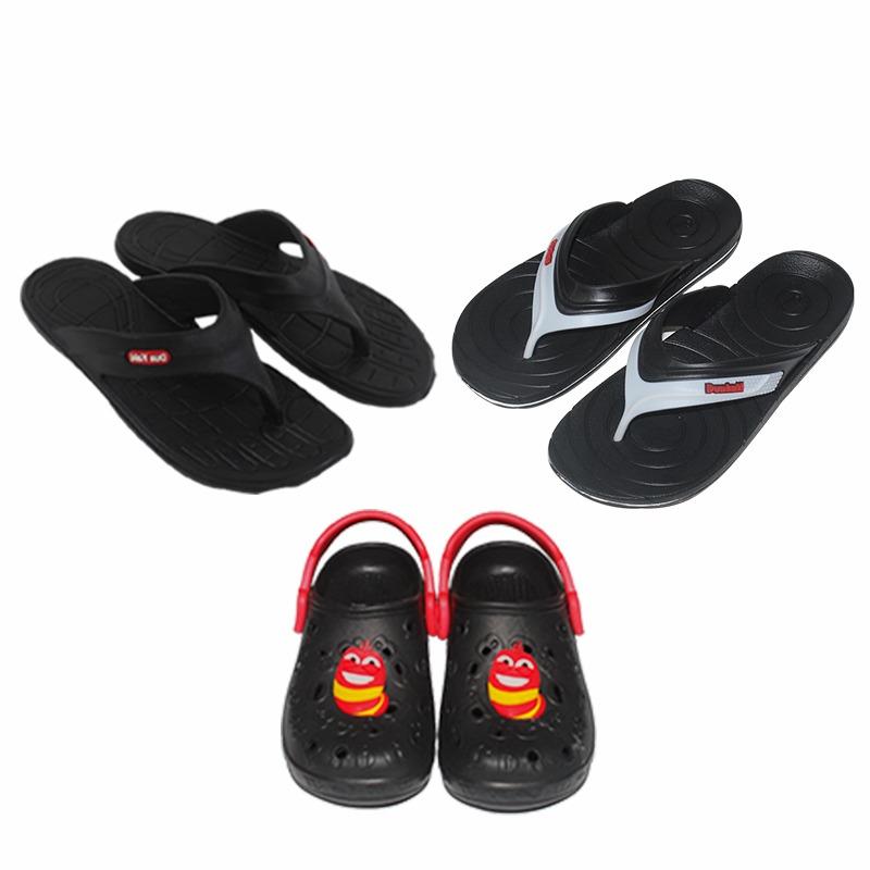 EELIC SAL-LOVESS HITAM Sandal Jepit Karet MIX Love Series ( 301 HITAM Size 42, 515 HITAM Size 36 DAN Sandal Anak HITAM SIZE 24 ) Nyaman Dipakai Dan Anti Selip