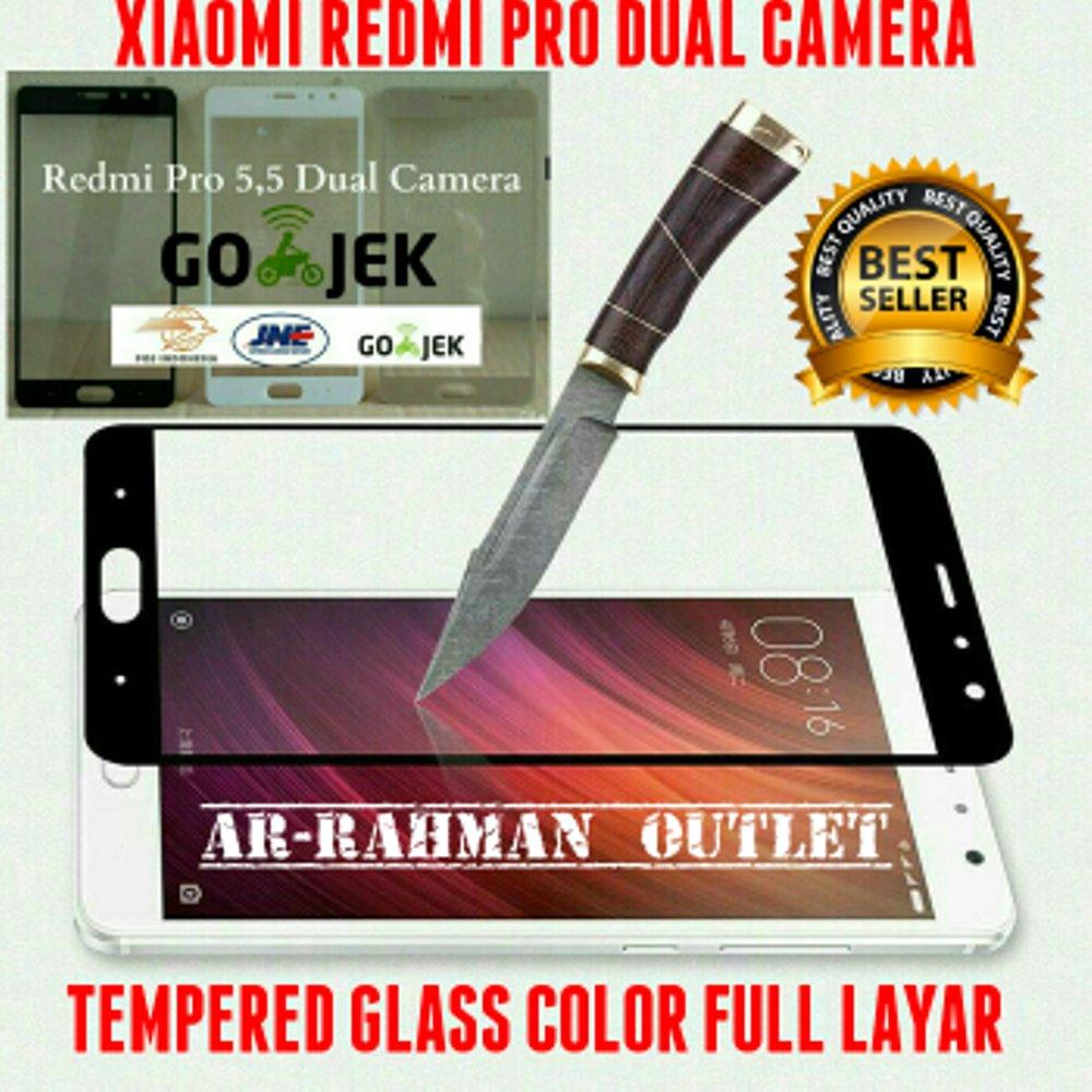 XIAOMI REDMI PRO 5,5 inchi dual Camera anti gores kaca film Full layar Hp Tempered Glass warna / color Screen guard Protection Protector redmipro 2 Kamera 5.5 inch di lapak ARRAHMAN OUTLET raihanalbatawi