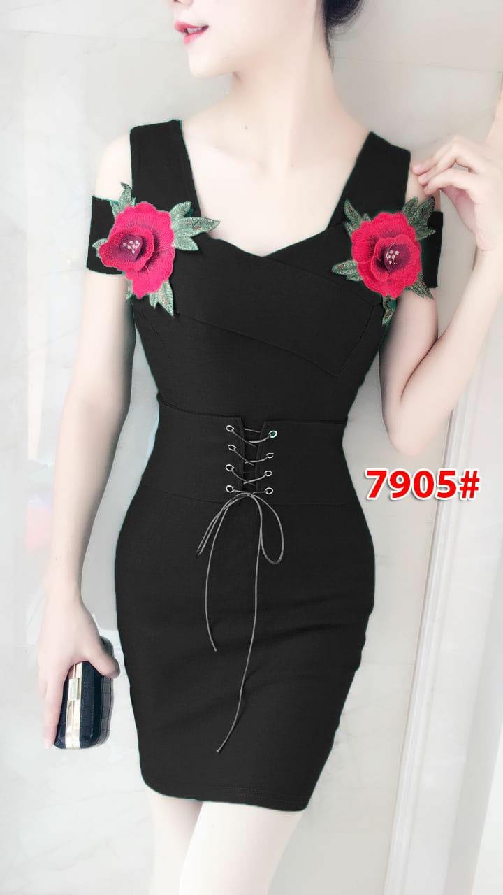 7905# dress fashion / dress span import / gaun pesta 